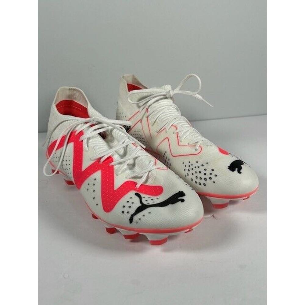 PUMA Womens Future Match FG AG Soccer Cleats White Black Fire Orchid Size 8.5‎